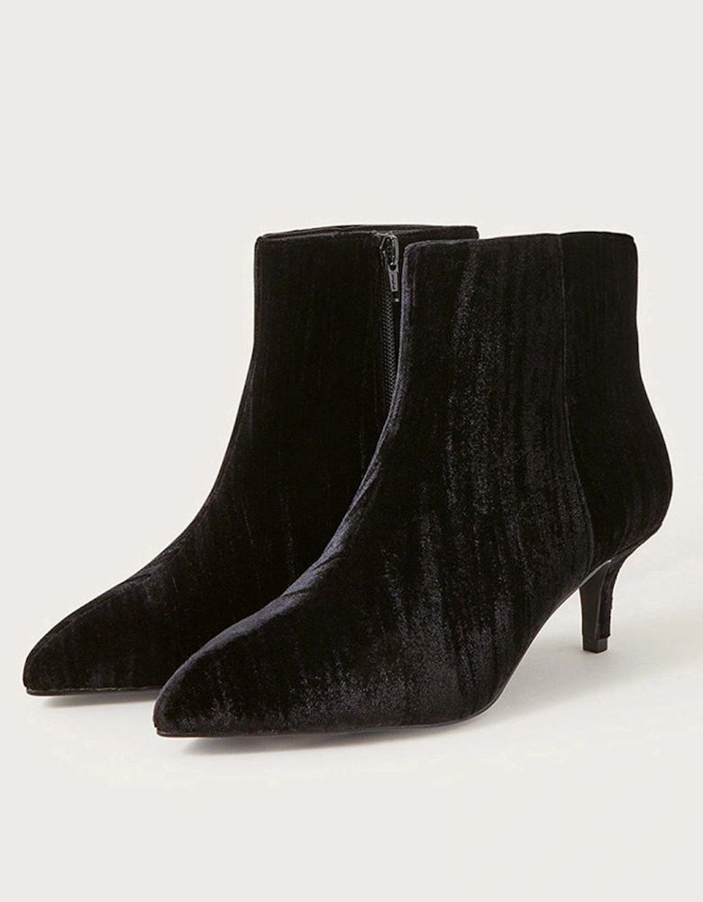 Velvet Ankle Boot - Black