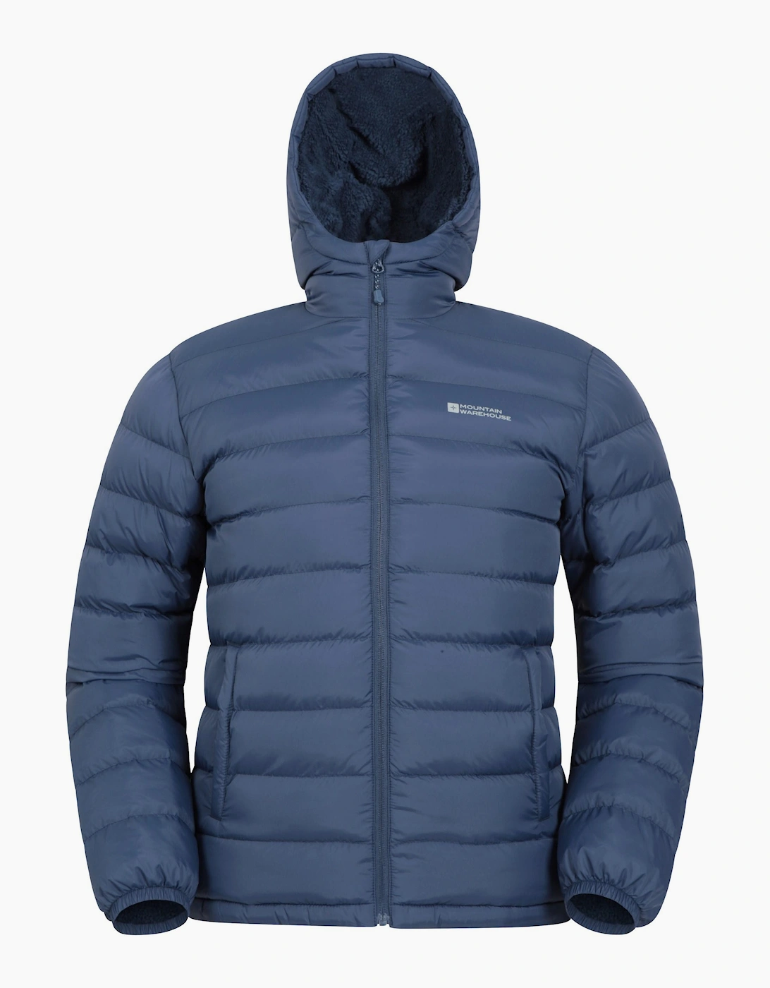 Mountain Warehouse Men's Navy Seasons Faux Fur Lined Padded Jacket - Size: Regular/32