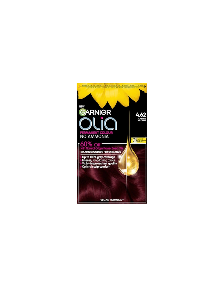 Olia Permanent Hair Dye - 4.62 Dark Garnet Red