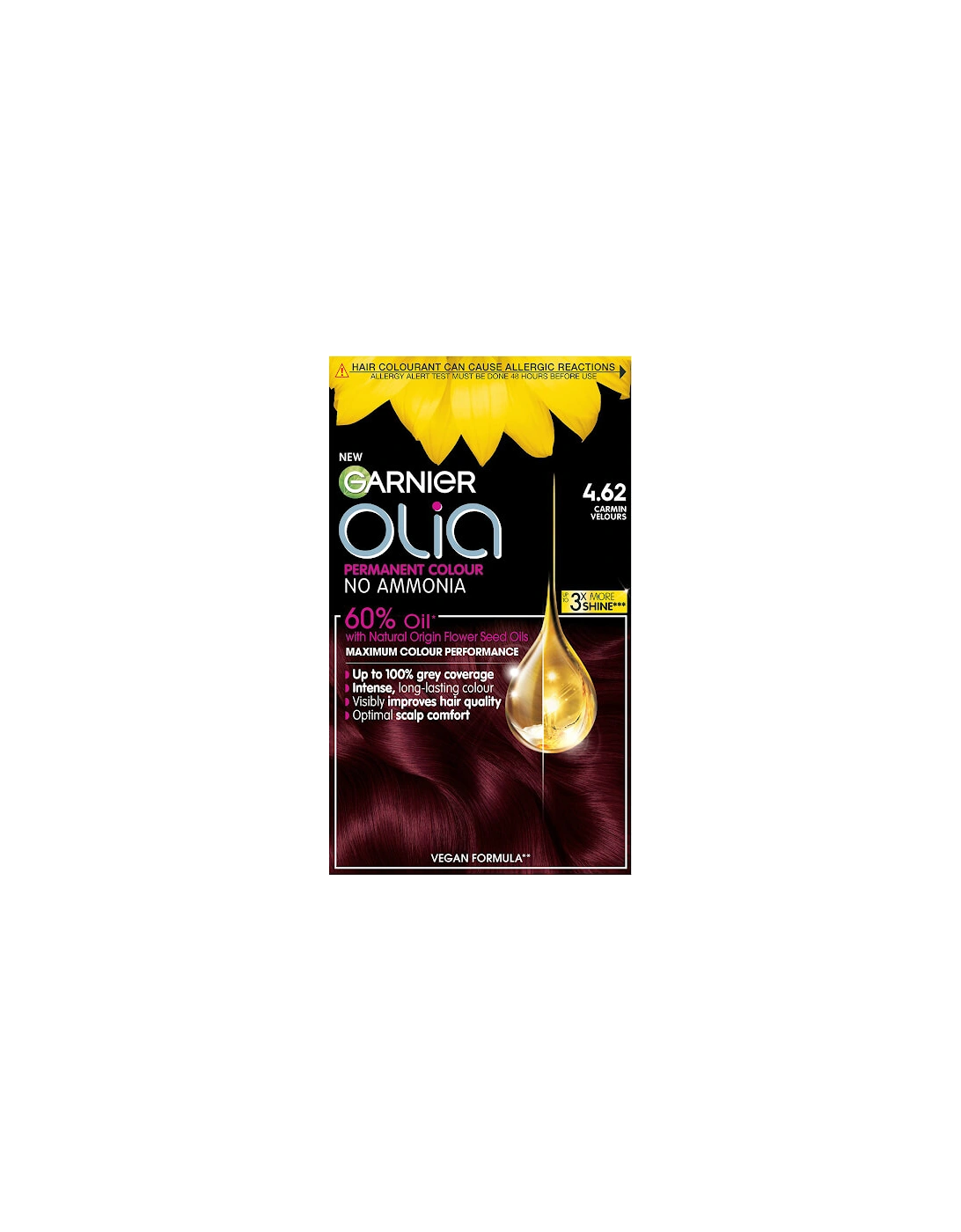 Olia Permanent Hair Dye - 4.62 Dark Garnet Red, 2 of 1