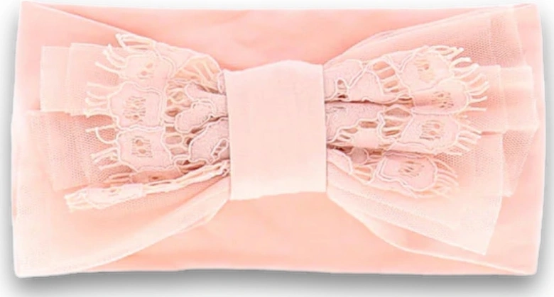 Blush Lace Bow Headband