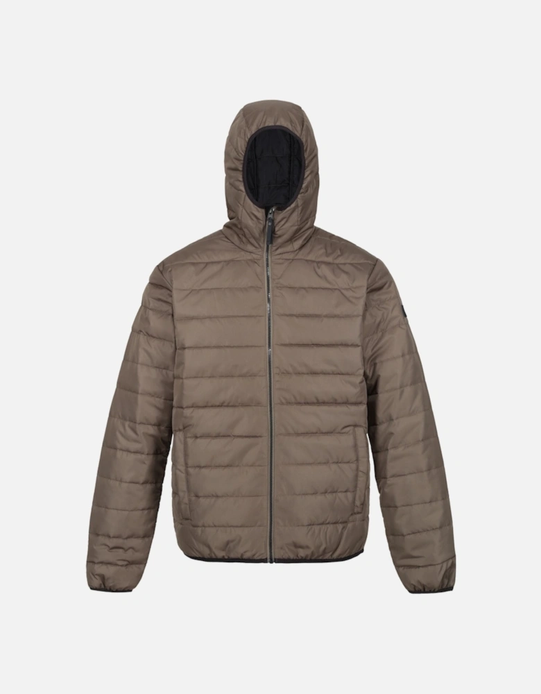 Mens Helfa Insulated Warm Quilted Hooded Jacket