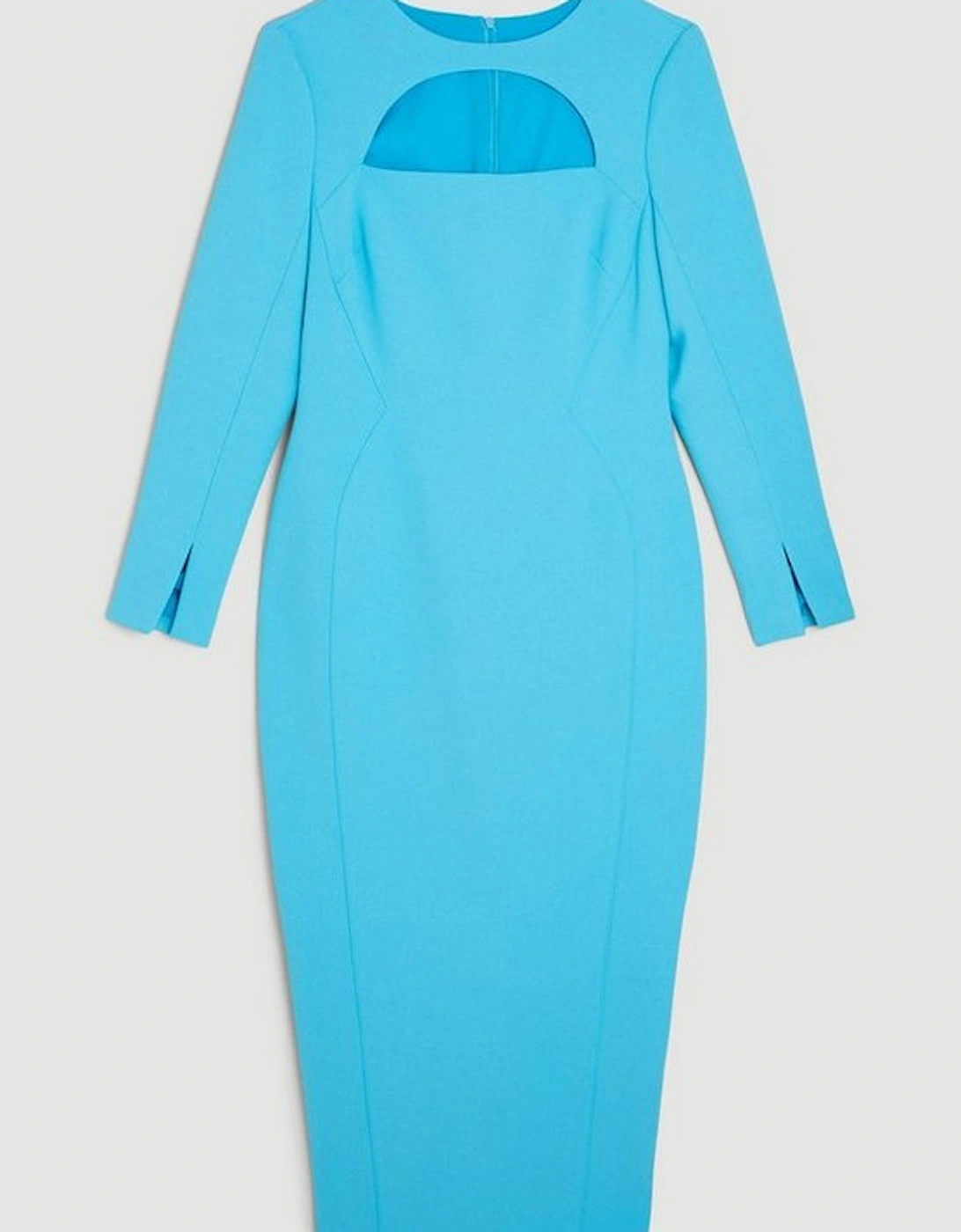 Tall Compact Stretch Cut Out Sleeved Tailored Pencil Dress