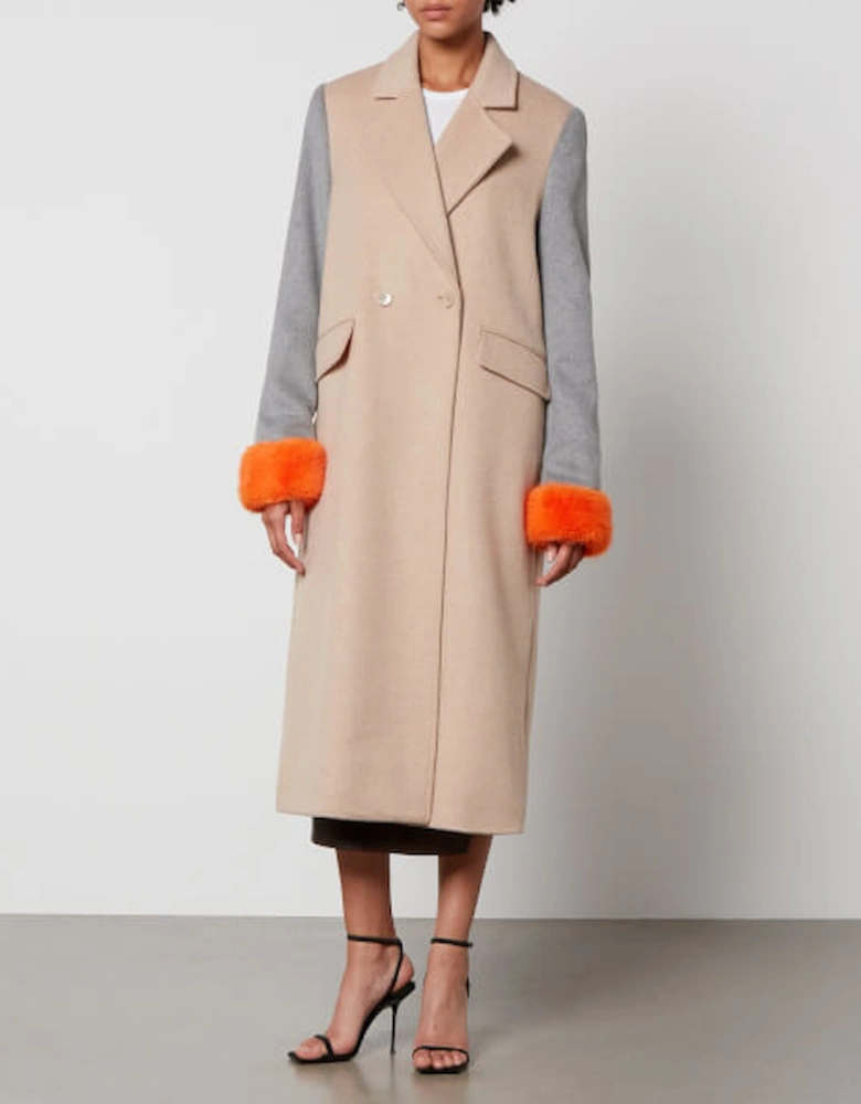 Petra Colour-Block Fleece Coat