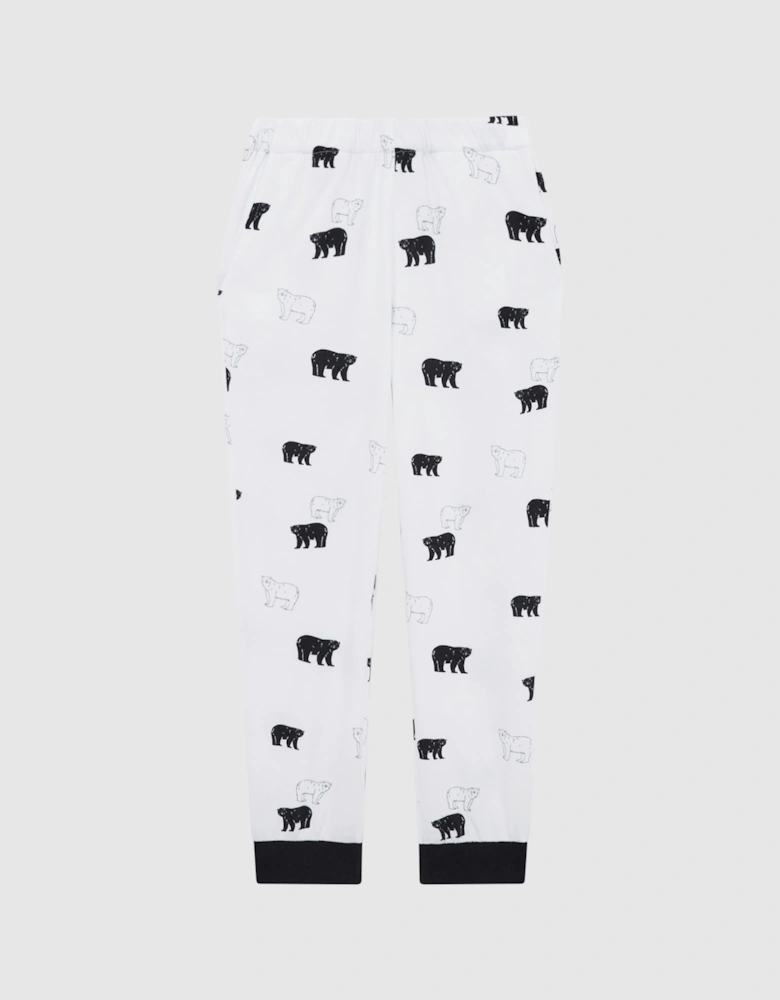 Slim Fit Cotton Motif Pyjama Top