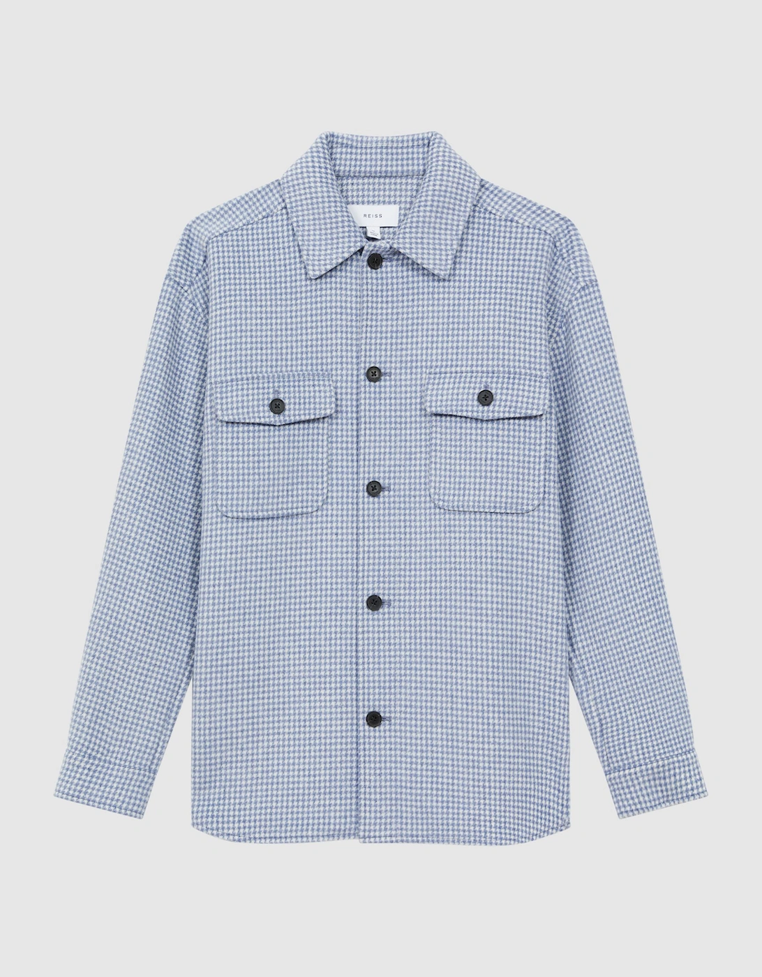 Houndstooth Button-Through Overshirt, 2 of 1
