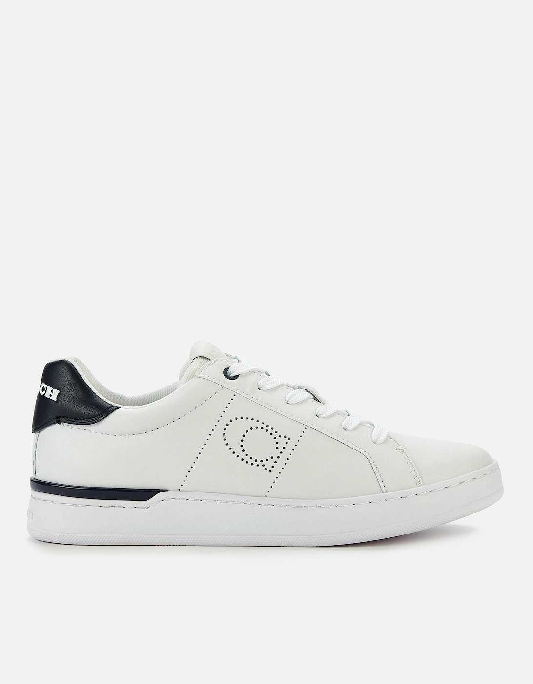 Women's Lowline Leather Cupsole Trainers - Optic White/Midnight Navy - - Home - Brands - - Women's Lowline Leather Cupsole Trainers - Optic White/Midnight Navy, 3 of 2