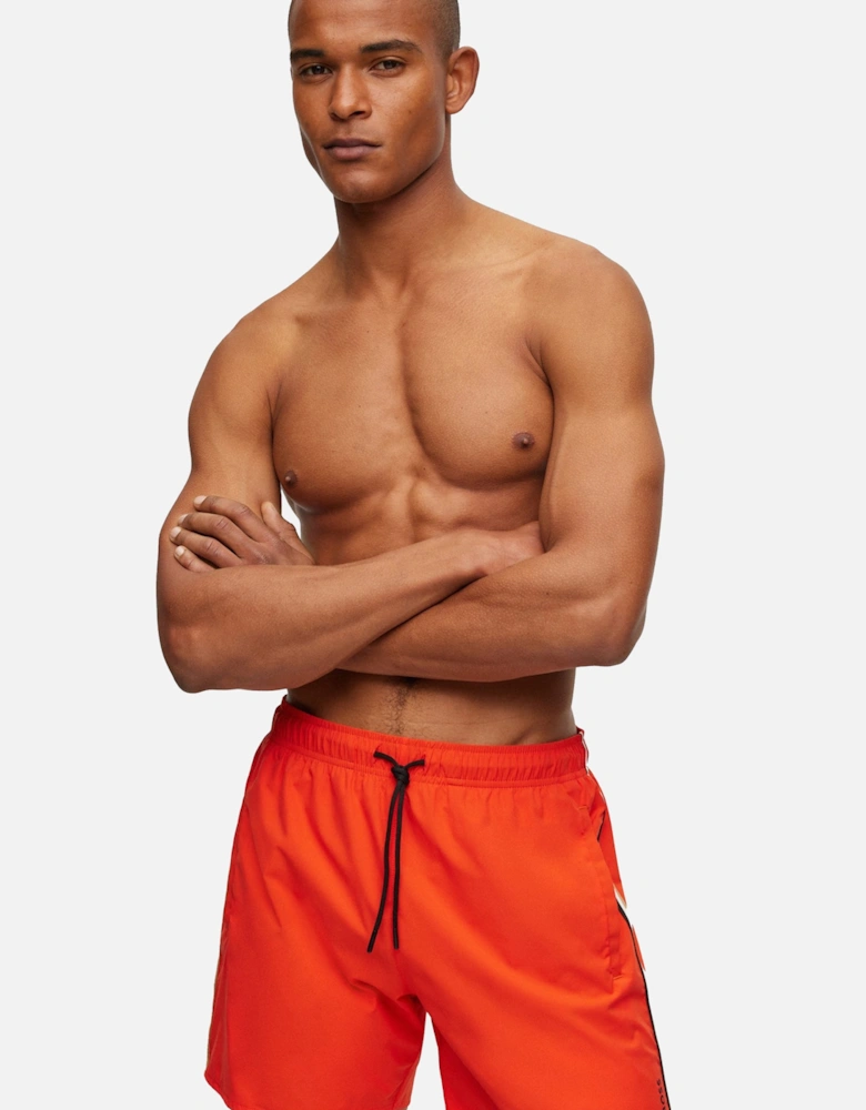 Boss Black Iconic Swim Shorts Bright Orange