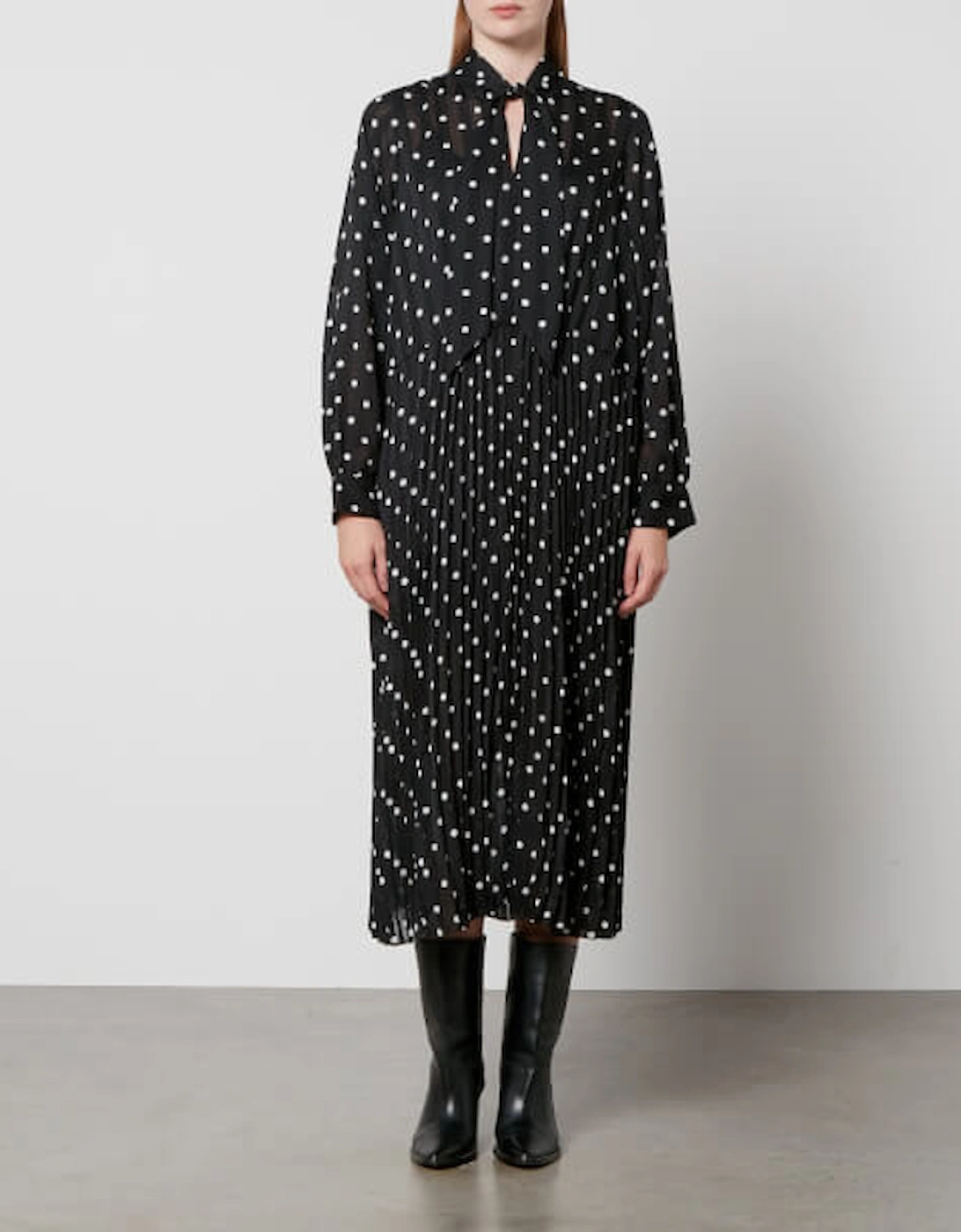 Samsøe Samsøe Dorothea Polka-Dot Print Chiffon Dress, 2 of 1