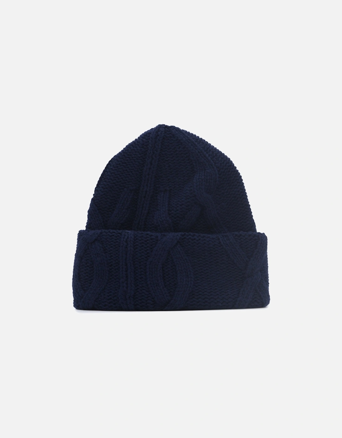 Wool Fold Beanie Navy