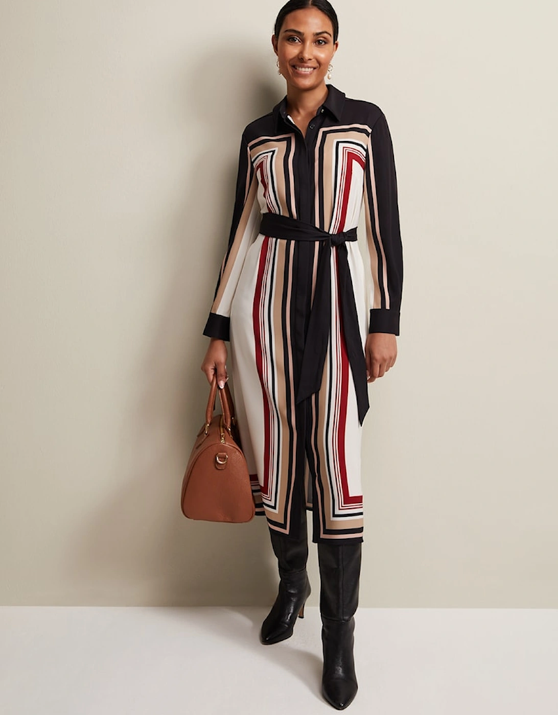 Petite Geri Striped Shirt Dress, 7 of 6