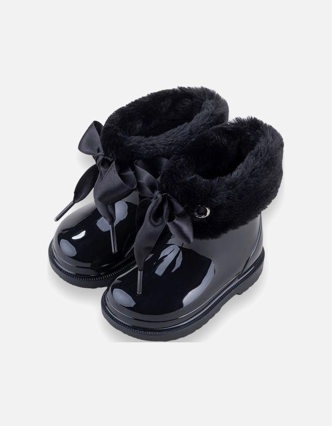 Black Faux Fur Boots