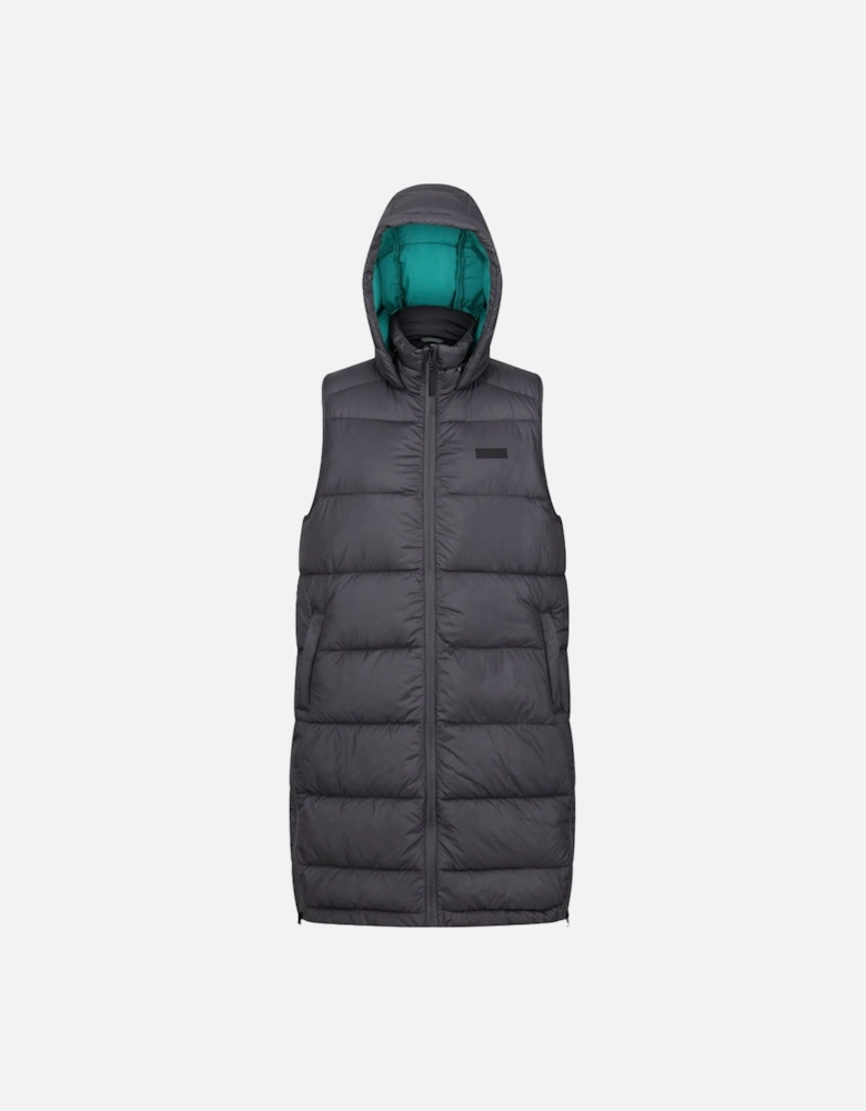 Womens Ganella Long Padded Hooded Bodywarmer Gilet