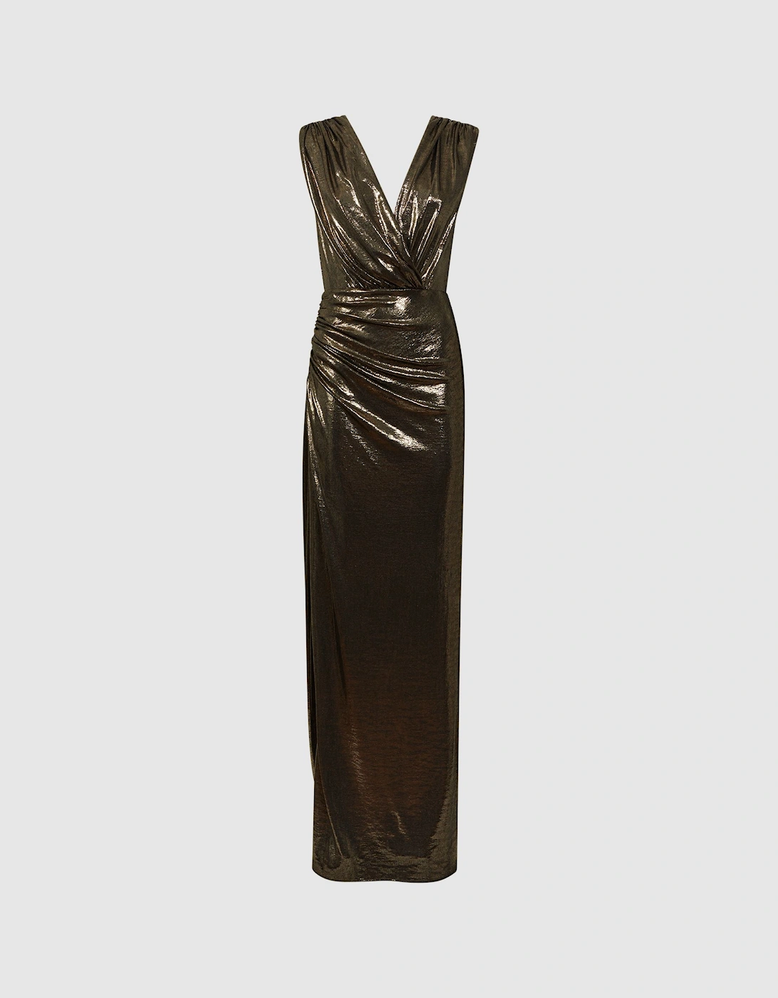 Halston Metallic Front Slip Maxi Dress, 2 of 1