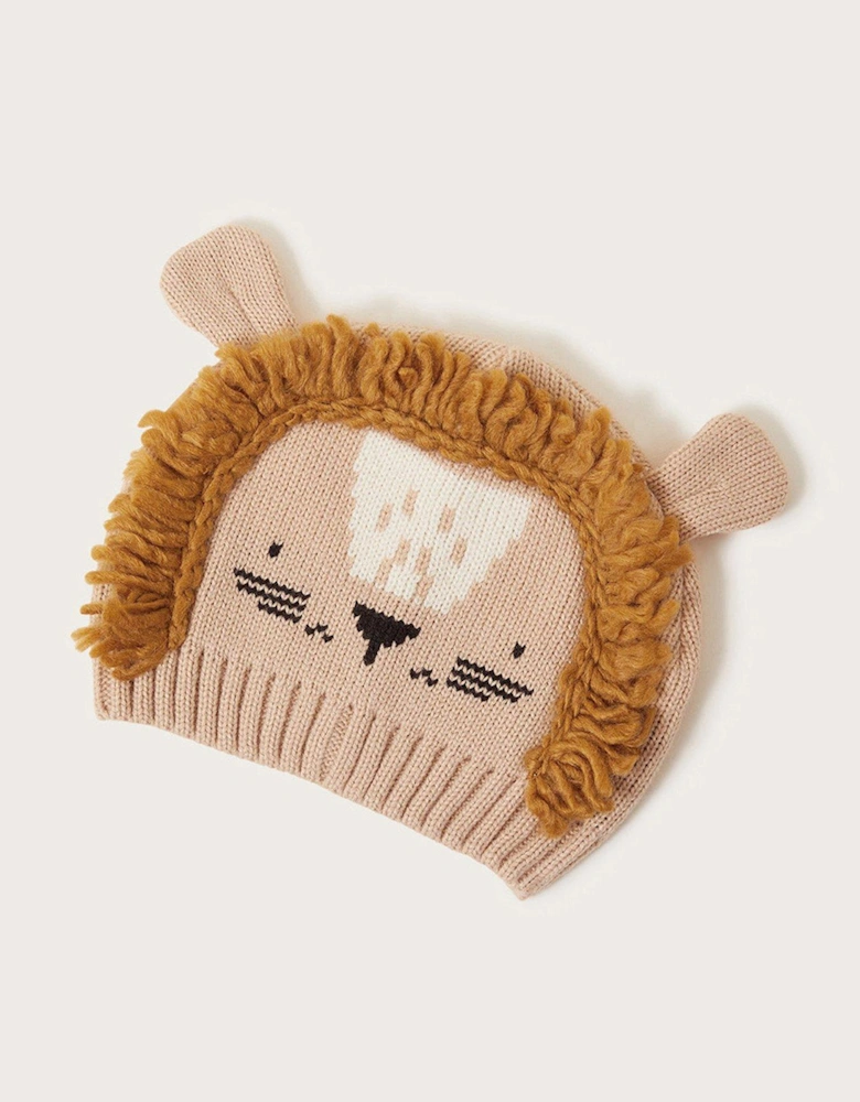 Baby Boy Winston Lion Hat - Oatmeal