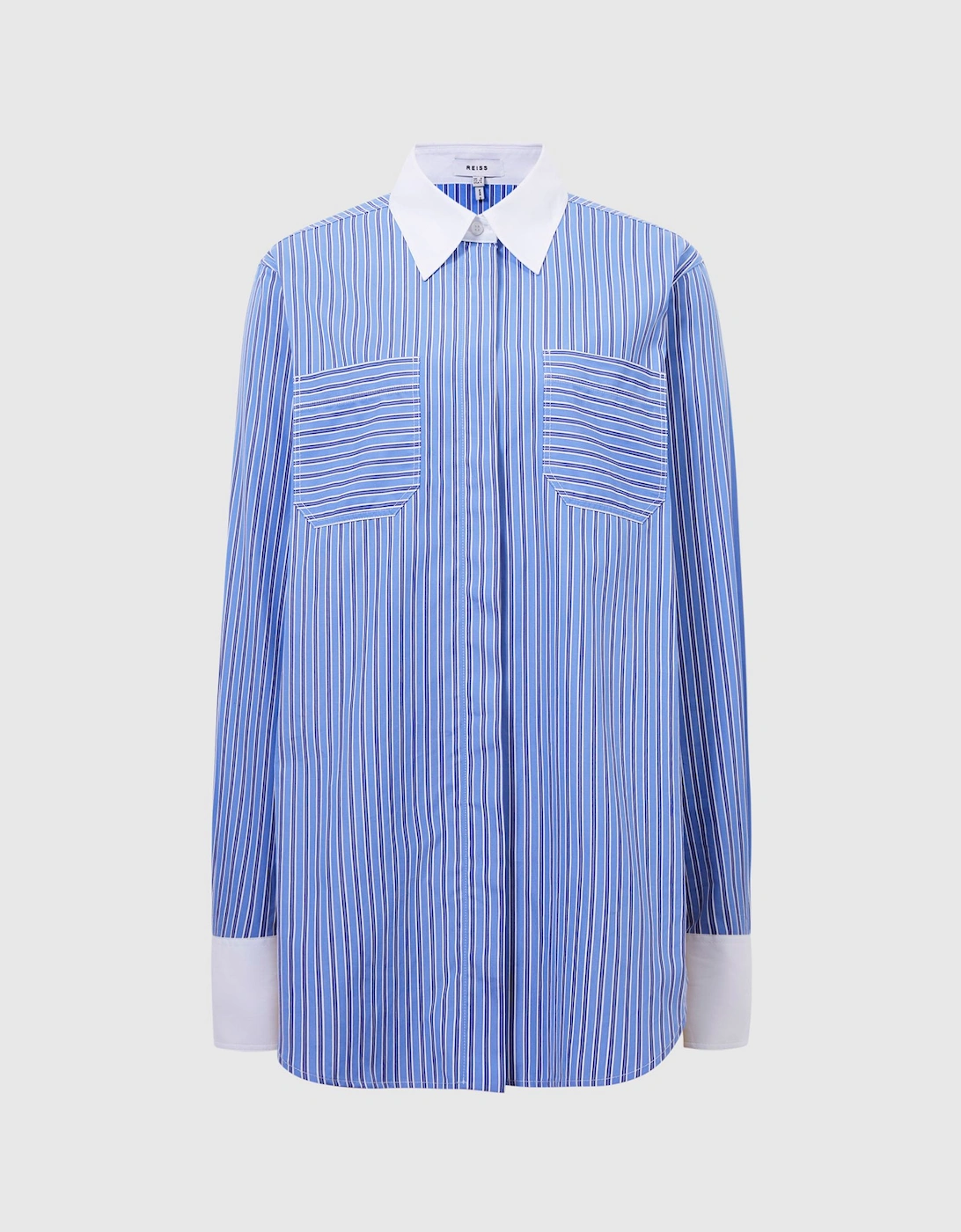 Contrast Stripe Collared Shirt, 2 of 1