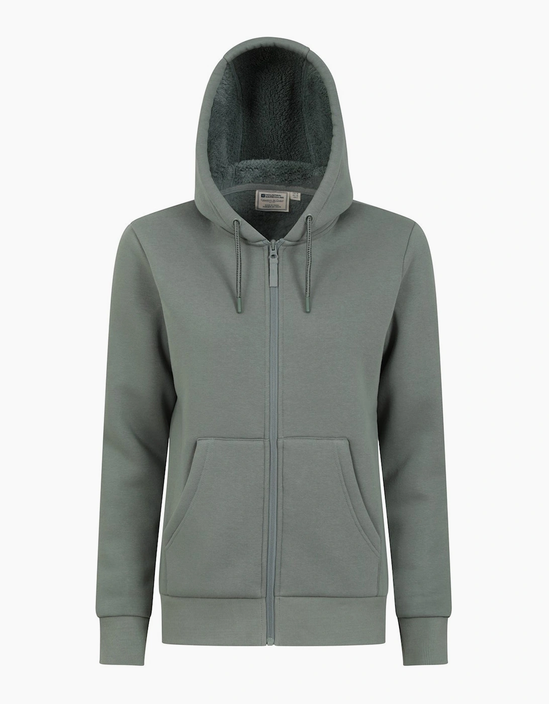 Mountain Warehouse Women's Green / Dalton Sherpa Lined Full Zip Hoodie - Size 18