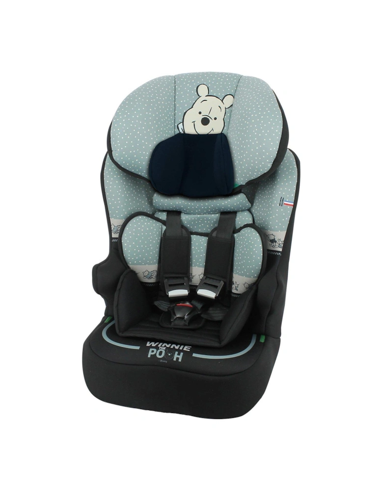 Winnie The Pooh Race I Belt fitted 76-140cm (9 months to 12 years) High Back Booster Car Seat