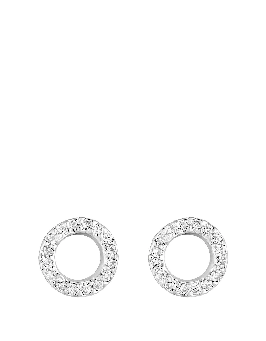 Sterling Silver 925 Cubic Zirconia Mini Round Stud Earrings, 3 of 2