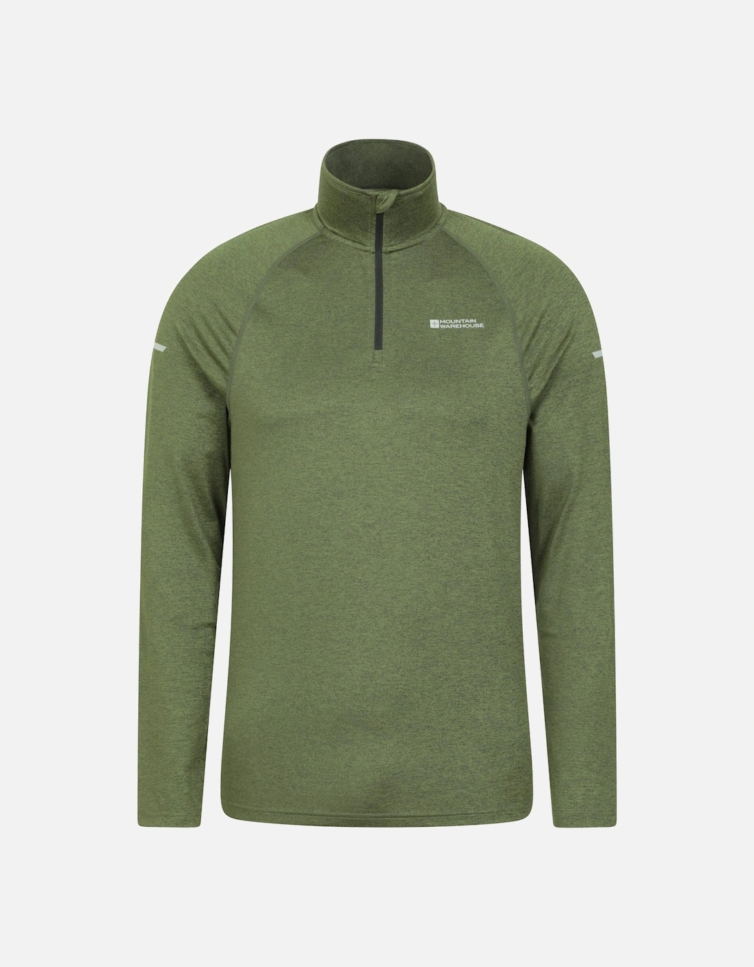 Mountain Warehouse Men's Green Echo Melange Recycled Half Zip Midlayer  Xs