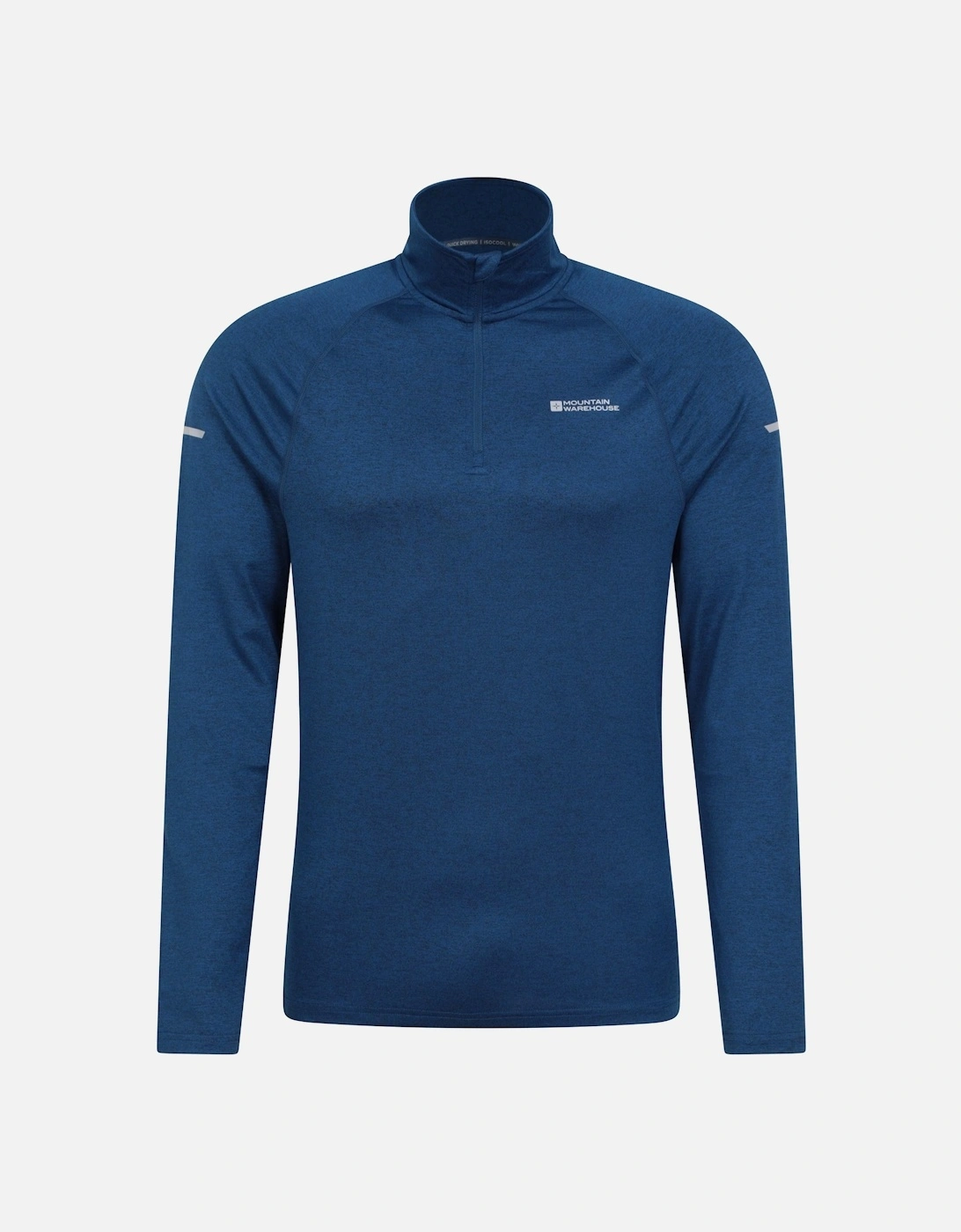 Mountain Warehouse Men's Navy Echo Melange Recycled Half Zip Midlayer  Xl