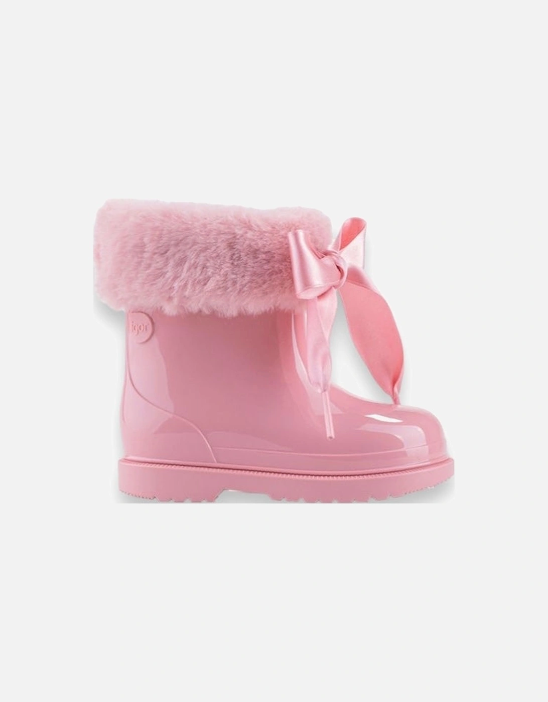 Dusty Pink Faux Fur Boots, 4 of 3