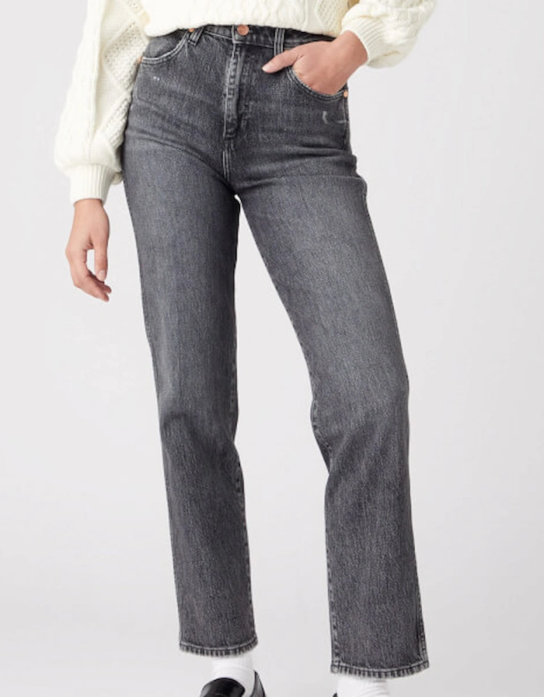 Mom Straight Denim-Blend Jeans