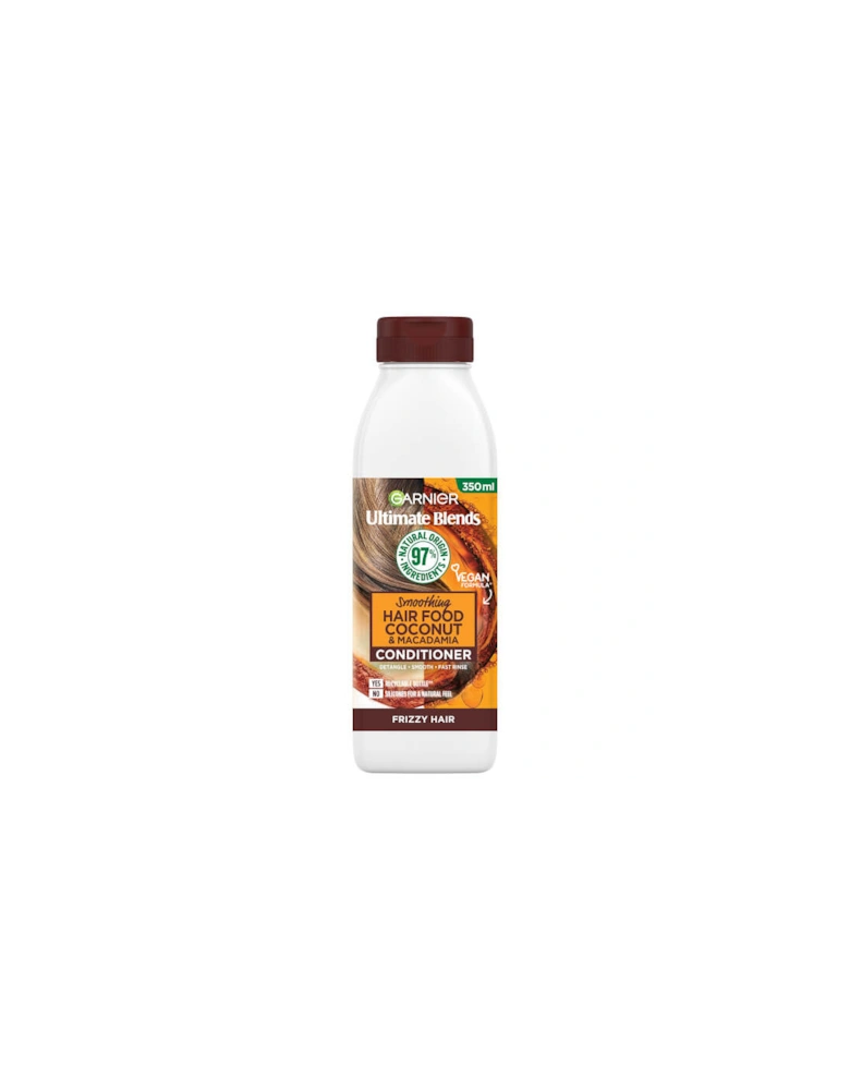 Ultimate Blends Smoothing Hair Food Coconut Conditioner for Frizzy Hair 350ml - Garnier