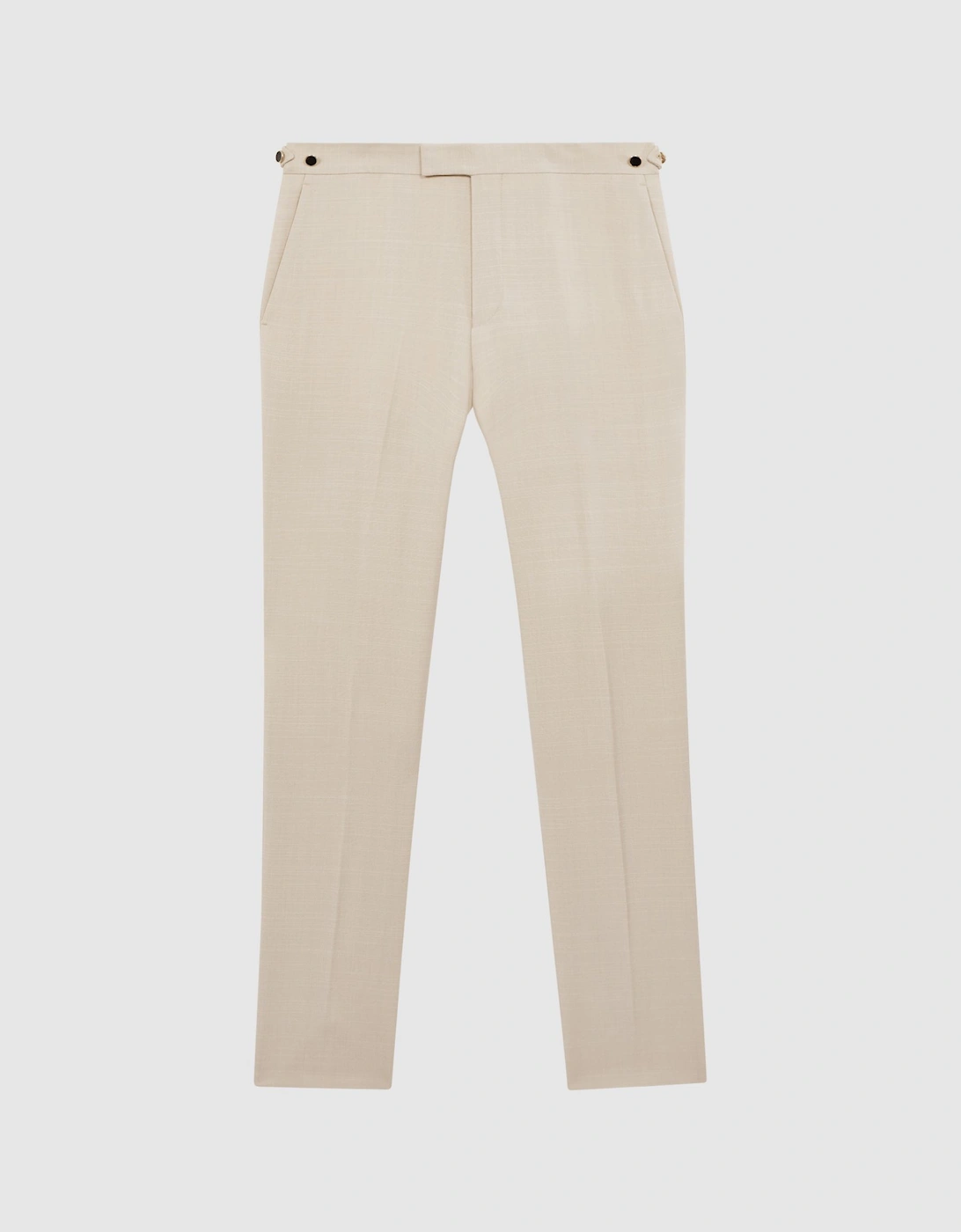 Slim Fit Textured Side Adjuster Trousers, 2 of 1