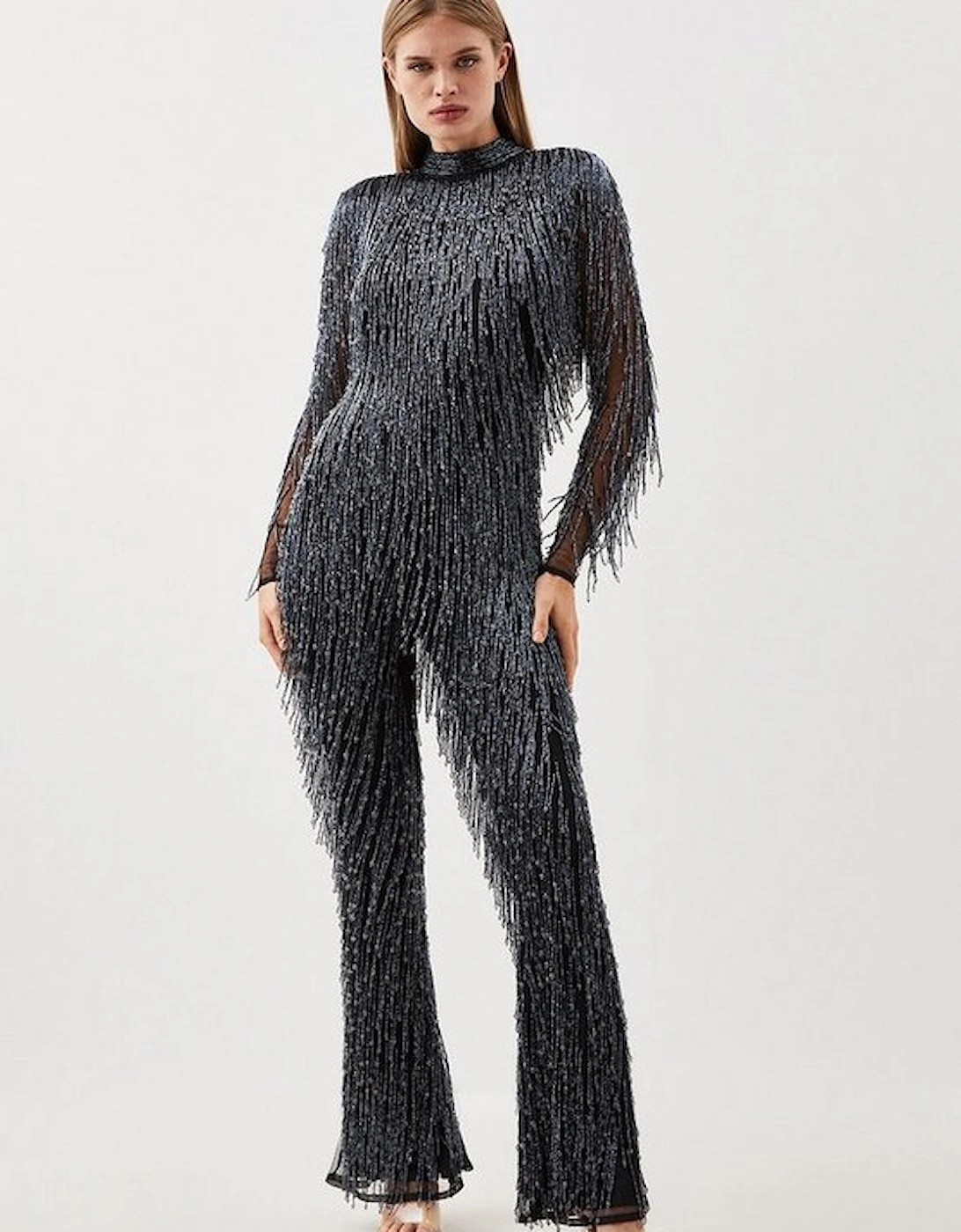 Petite Beaded Fringed And Embellished Jumpsuit, 5 of 4