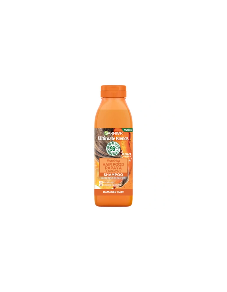 Ultimate Blends Repairing Hair Food Papaya Shampoo For Damaged Hair 350ml - Garnier