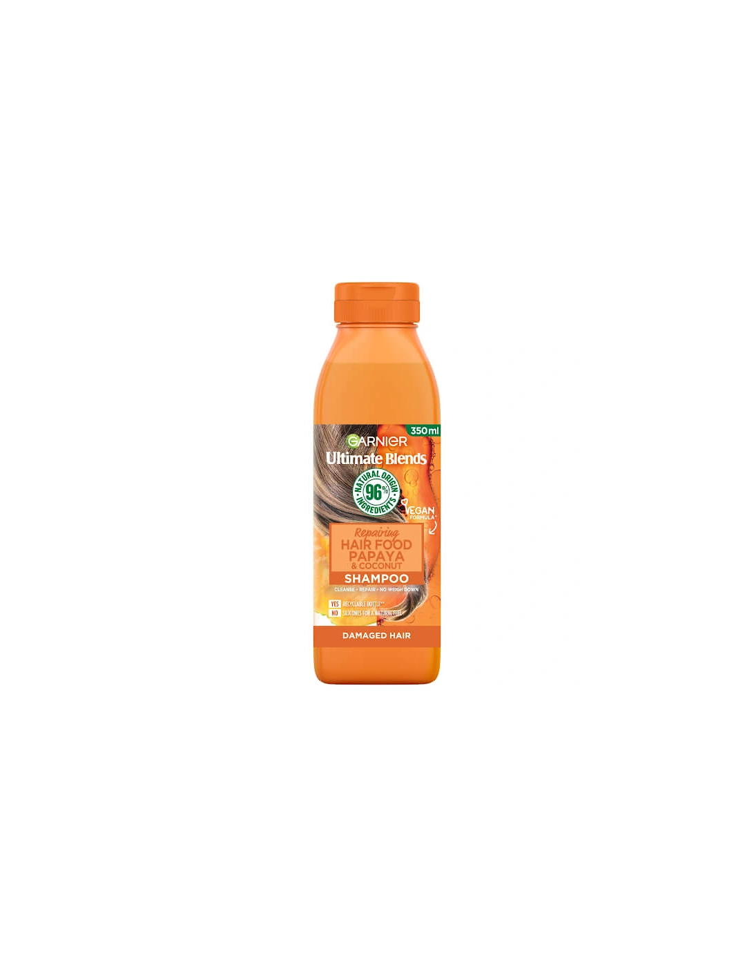 Ultimate Blends Repairing Hair Food Papaya Shampoo For Damaged Hair 350ml - Garnier, 2 of 1