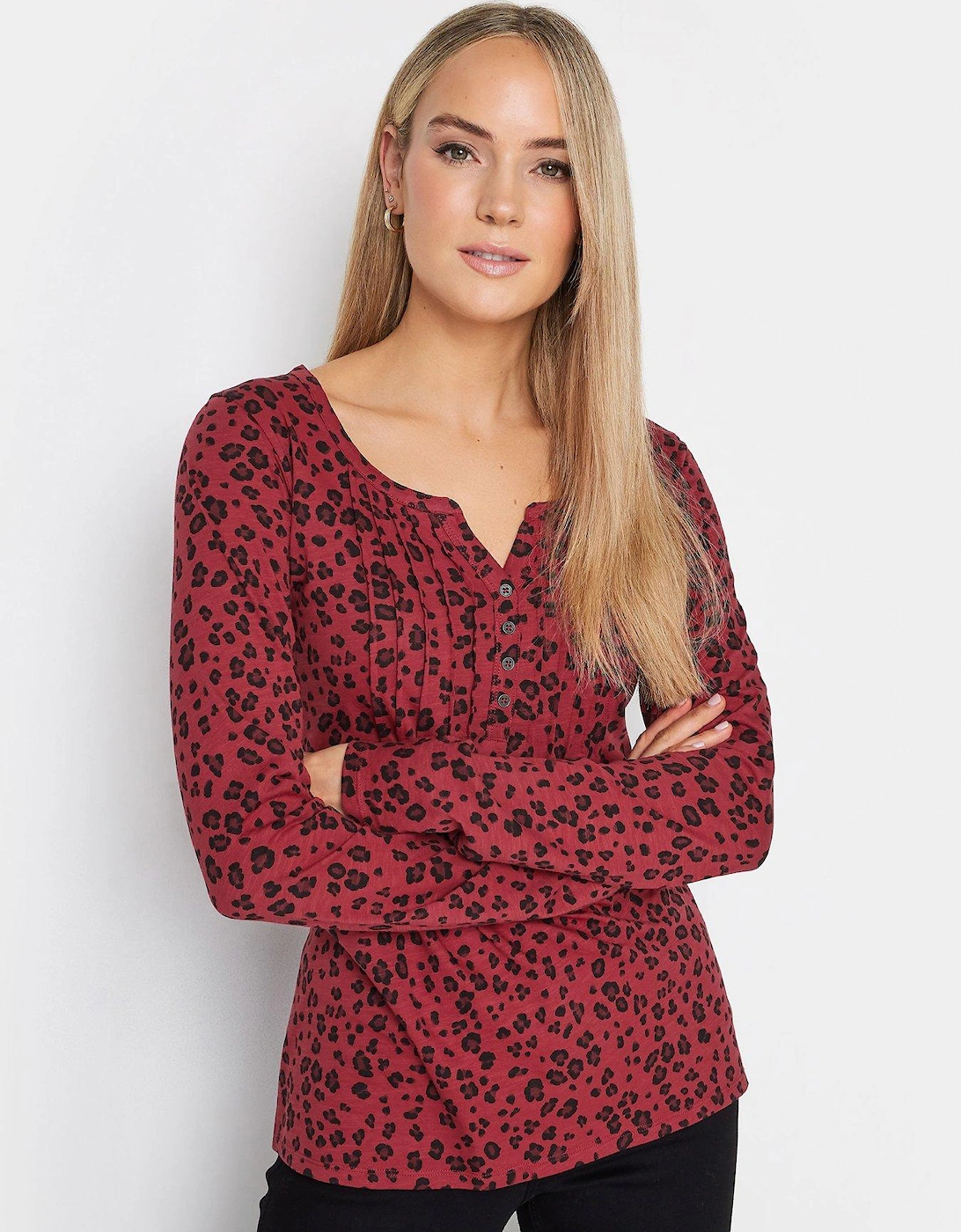 Leopard Ls Henley Top, 2 of 1