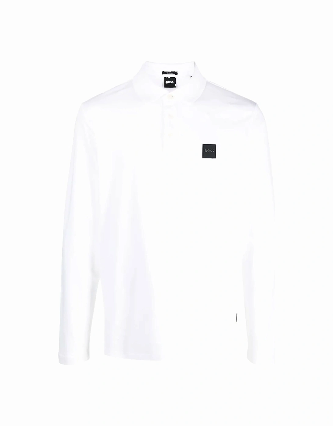 Boss Pado 08 Long Sleeved Polo Shirt White, 3 of 2