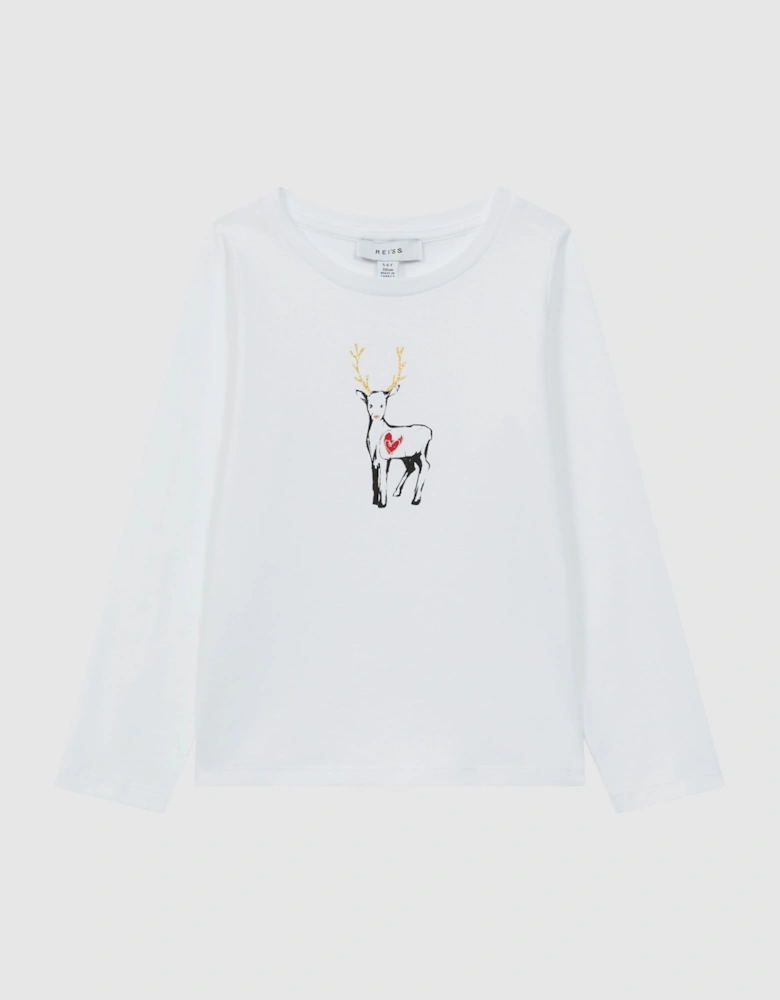 Cotton Reindeer Long Sleeve T-Shirt