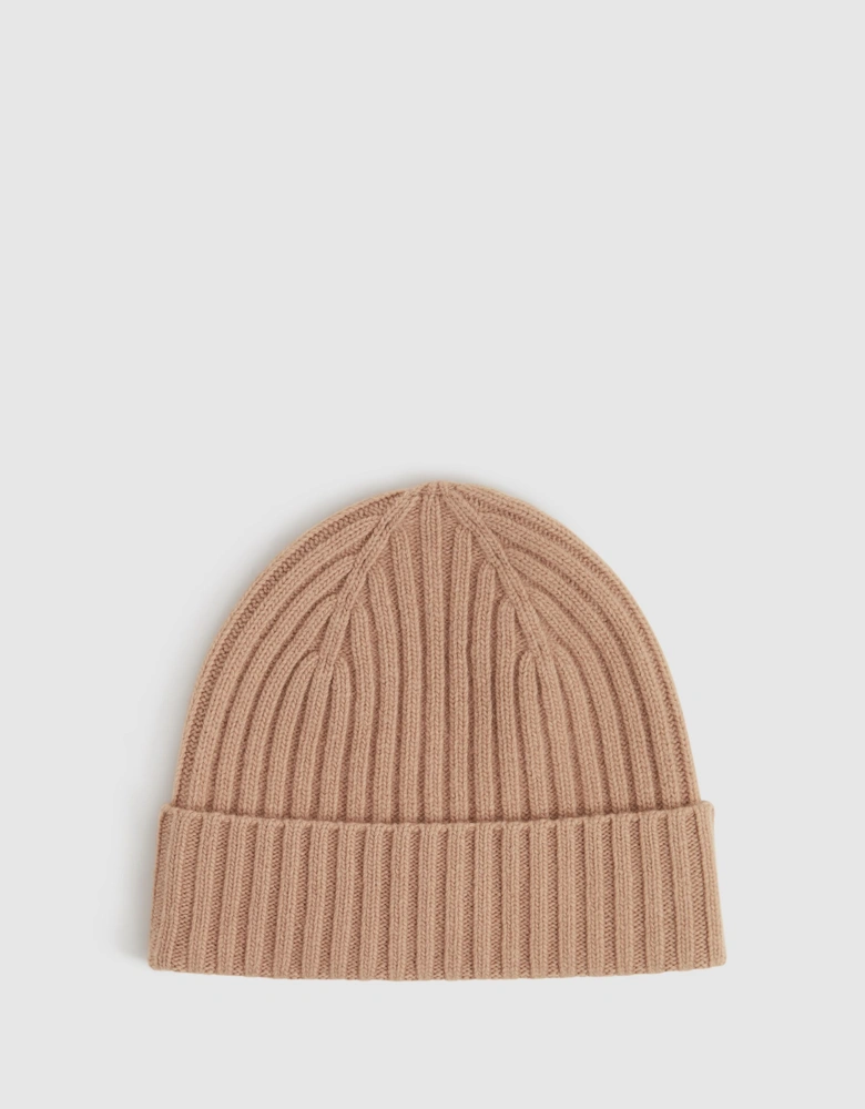 Cashmere-Wool Beanie Hat