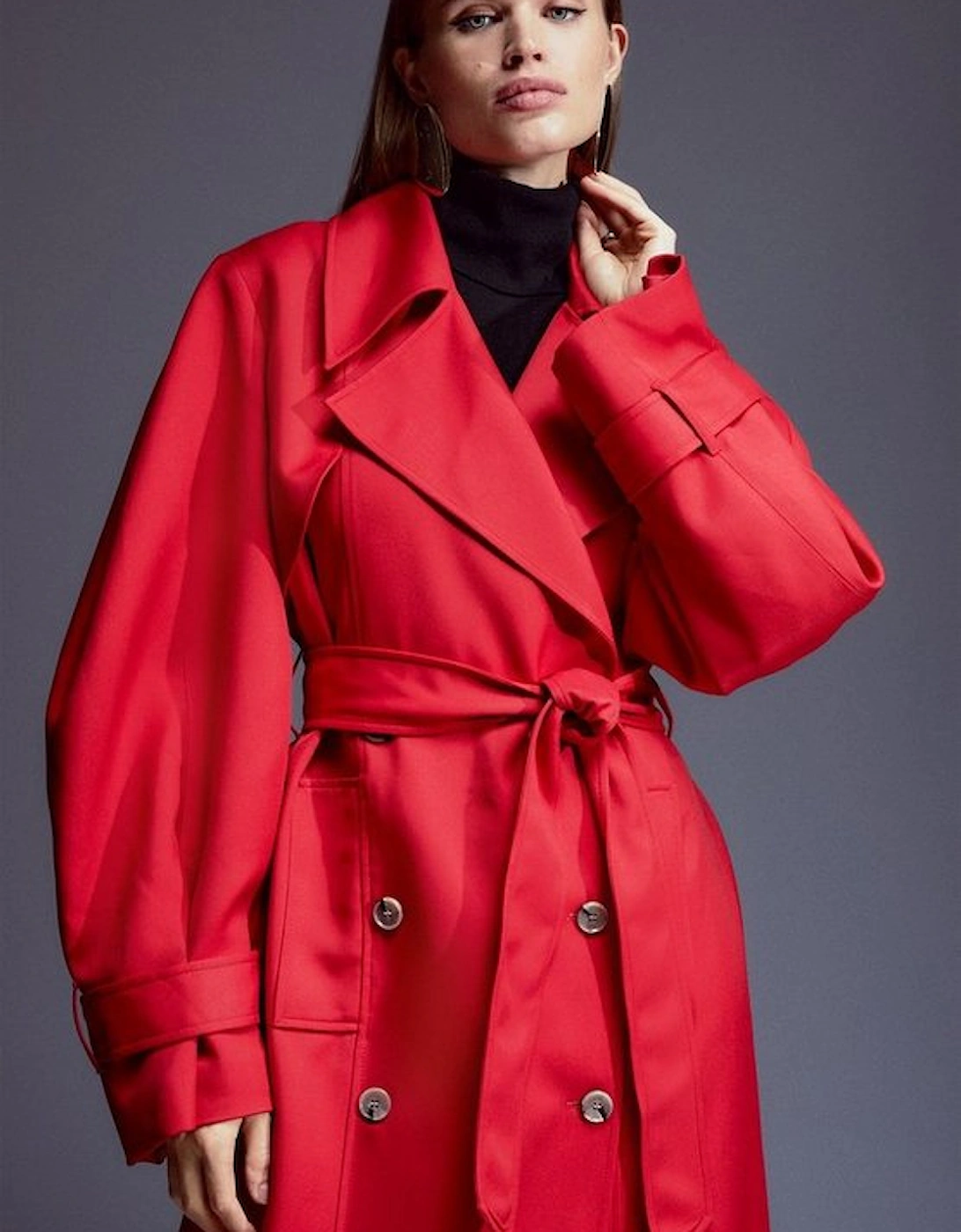Tailored Relaxed Belted Trench Coat