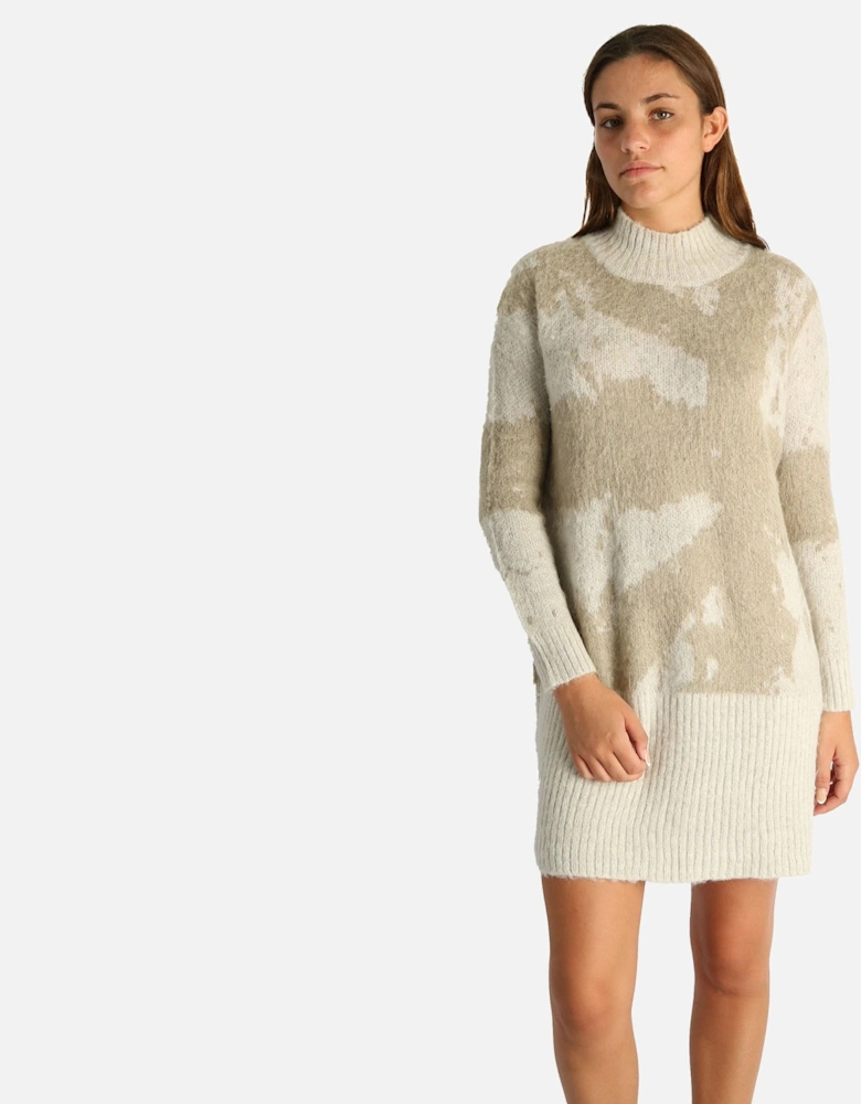 Selvage Union Pattern Knitted Dress