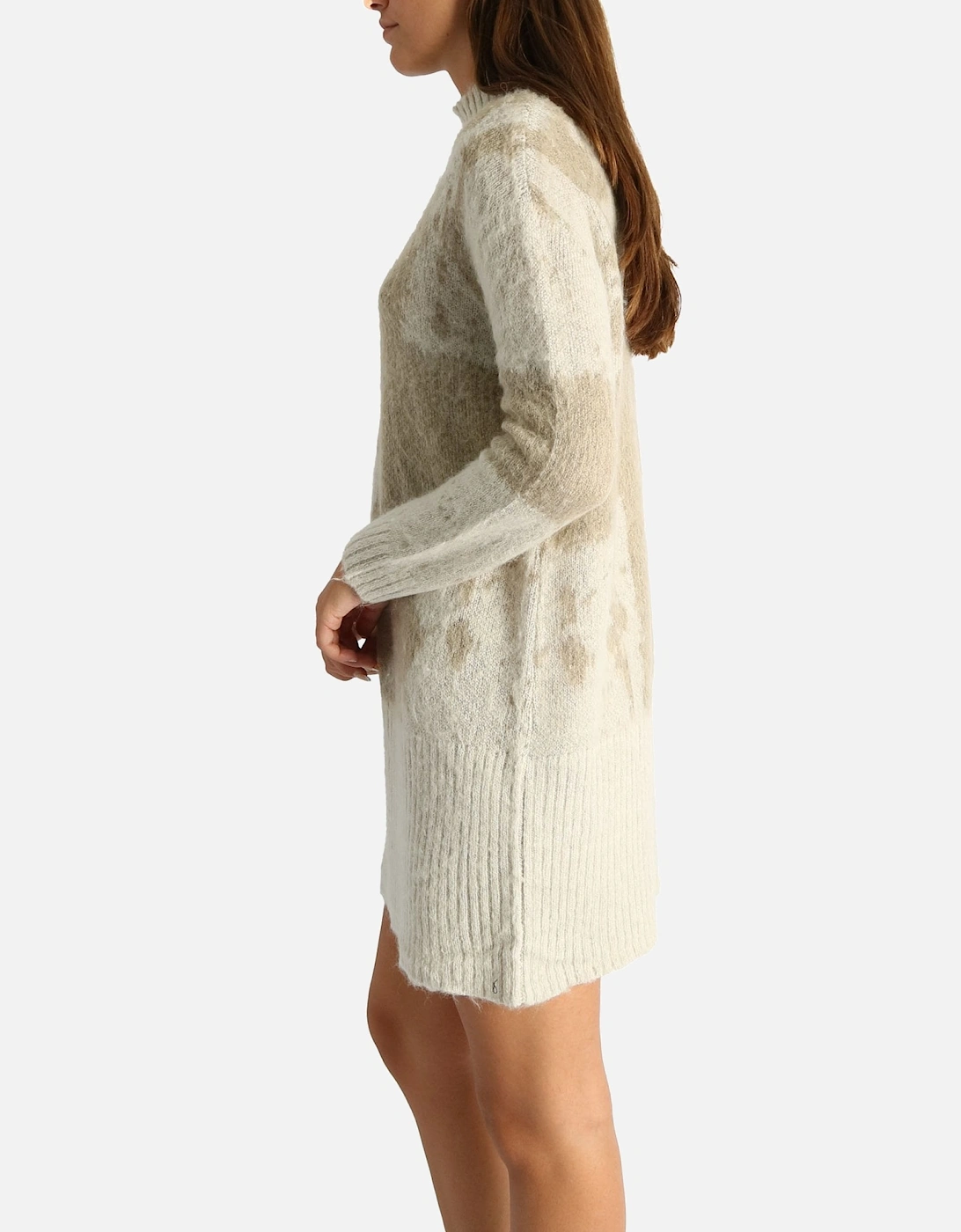 Selvage Union Pattern Knitted Dress