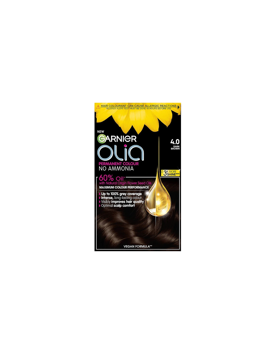 Olia Permanent Hair Dye - 4.0 Dark Brown, 2 of 1