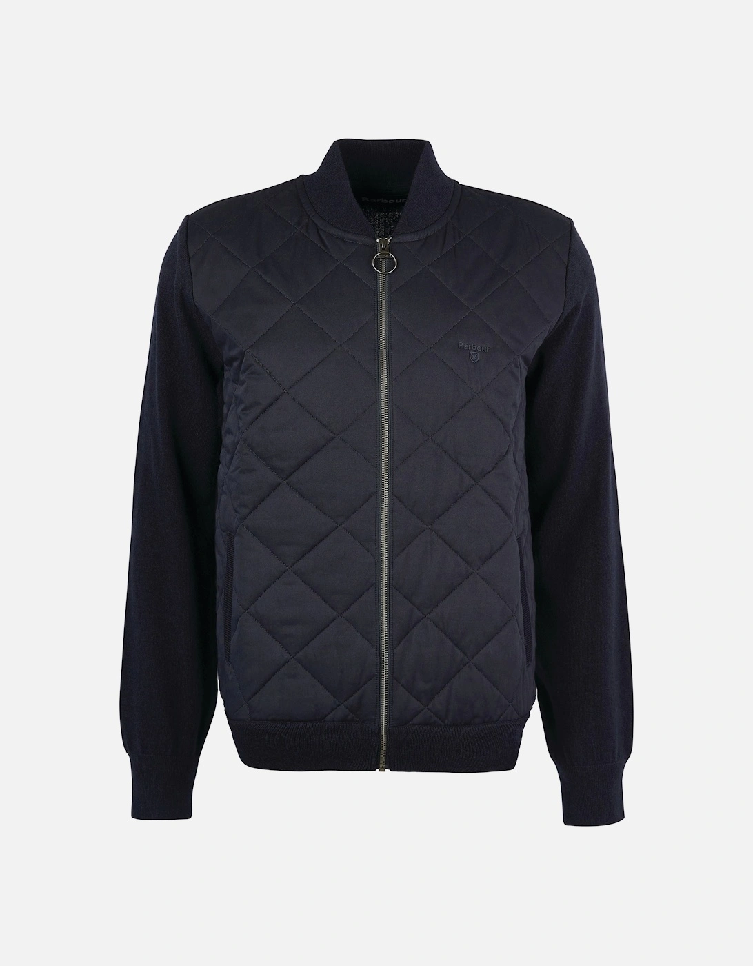 Essential Quilted Zip Knitwear Navy, 5 of 4