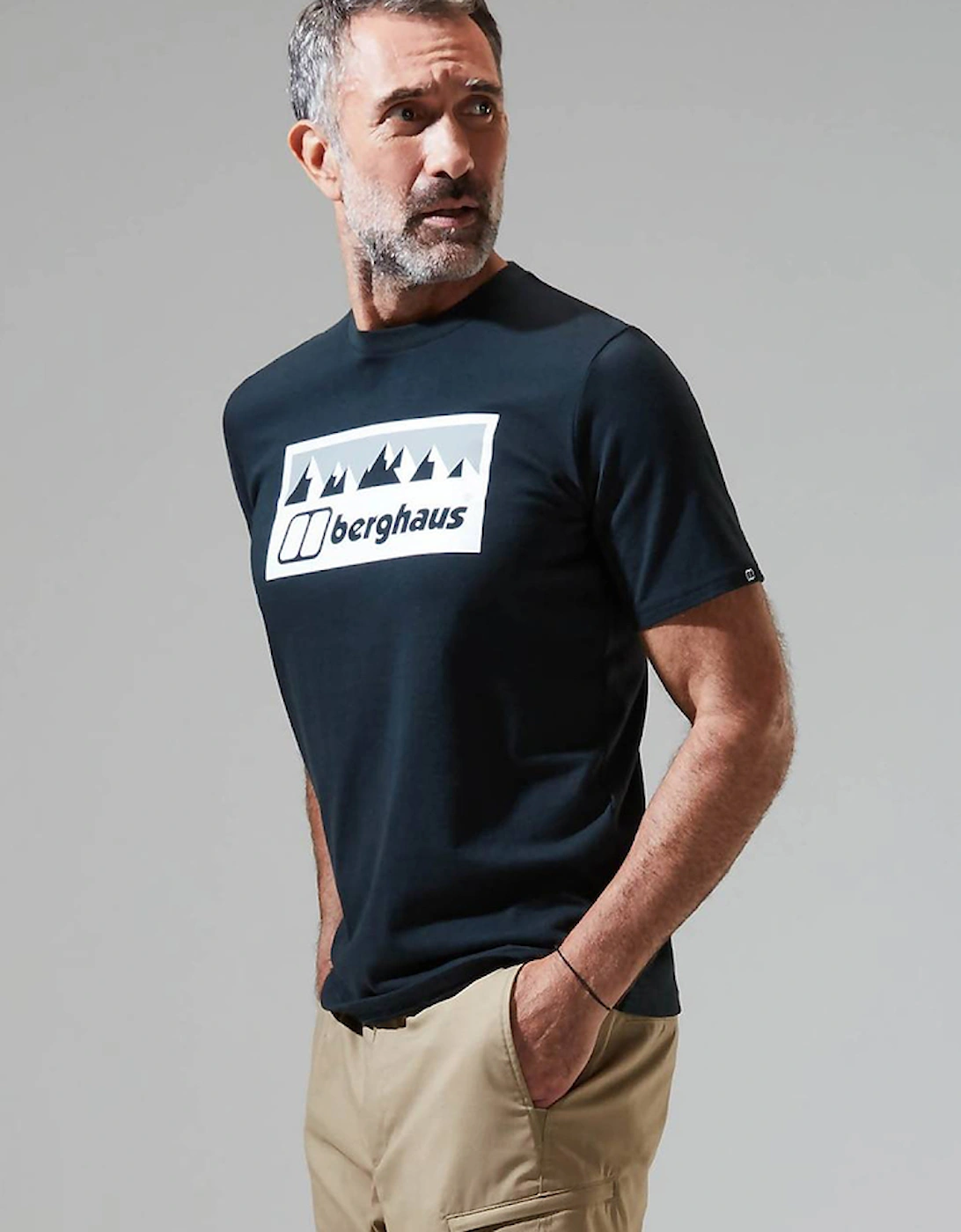 Men's Grey Fangs Peak Short Sleeve T-Shirt