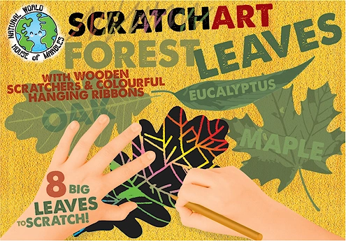 Scratch Art Set Forest Leaves