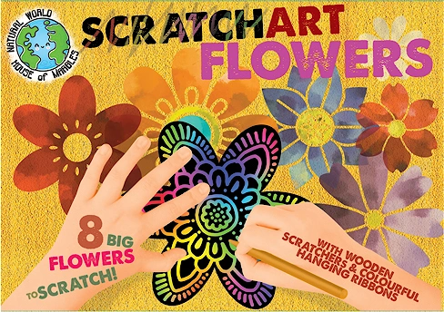 Scratch Art Set Flowers