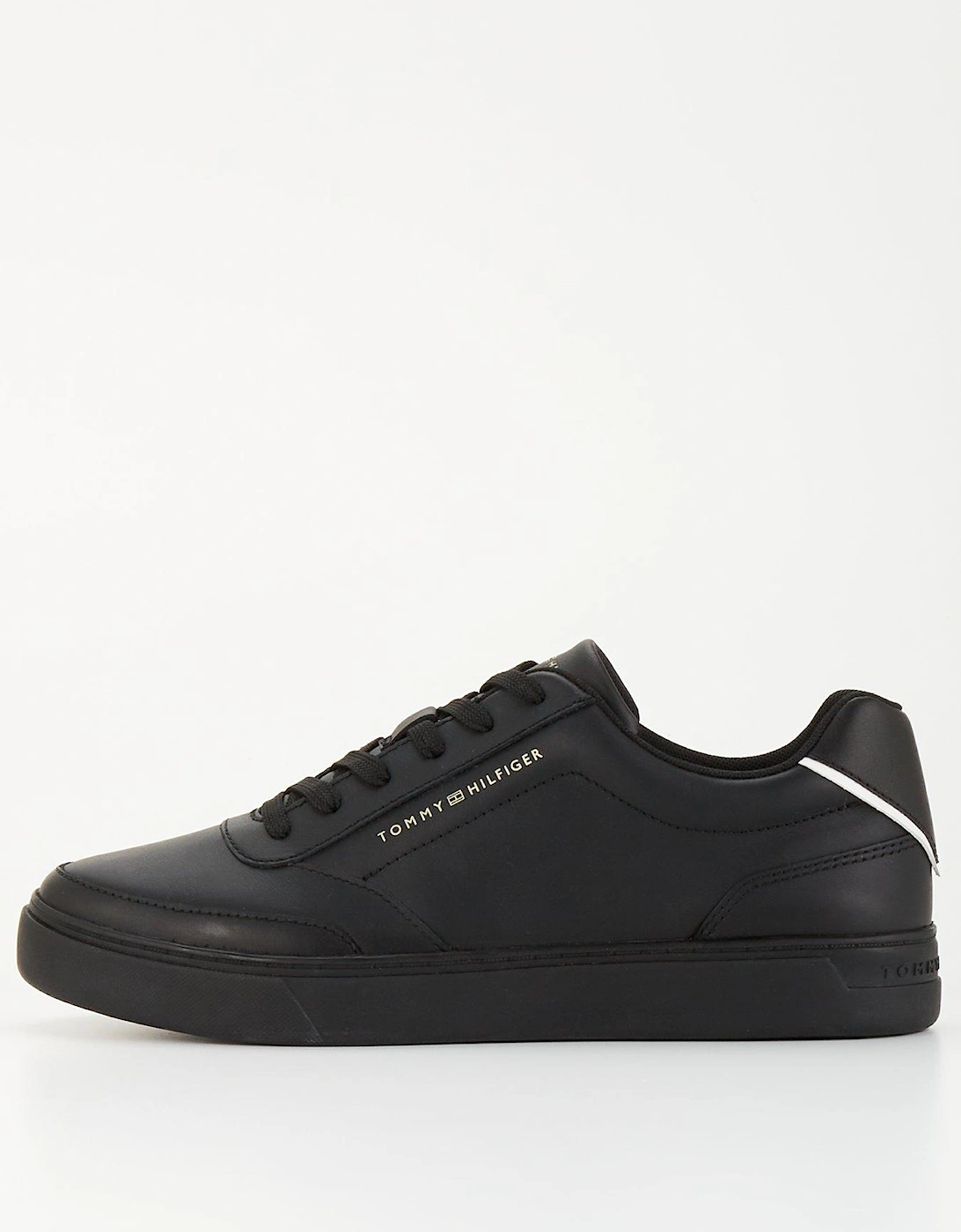 Elevated Classic Leather Trainer - Black, 7 of 6
