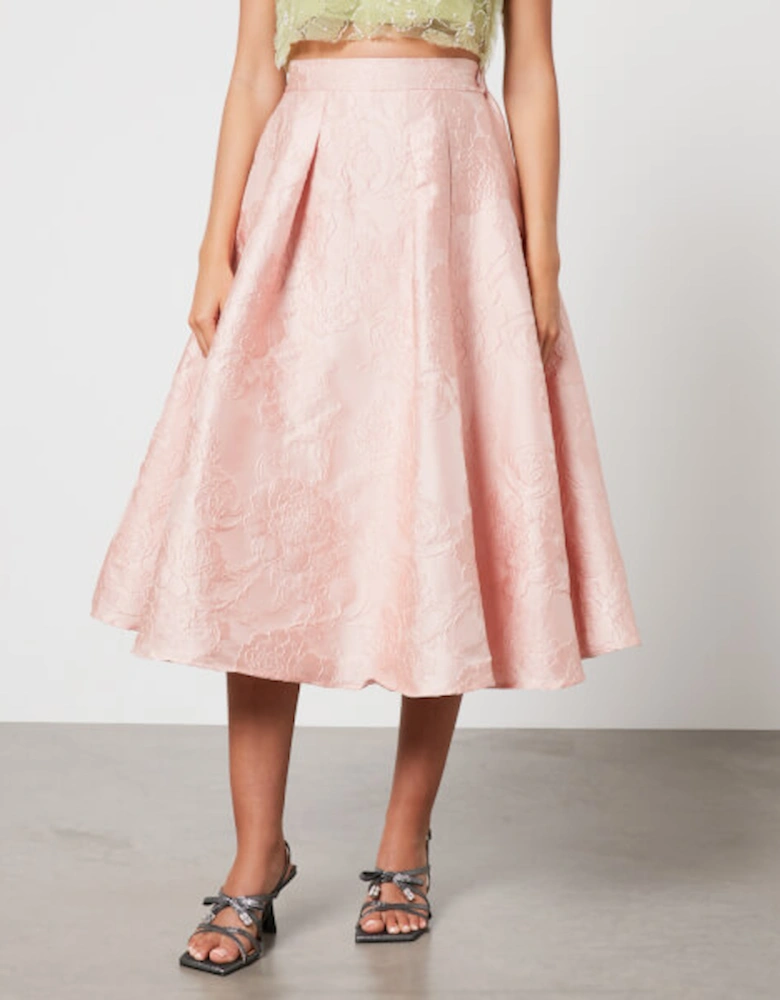 Dream Amber Floral-Jacquard Skirt
