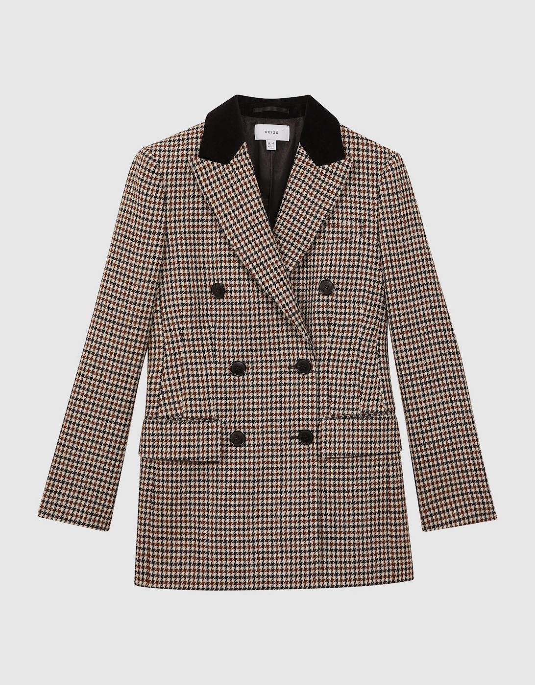 Wool Dogtooth Double Breasted Blazer, 2 of 1
