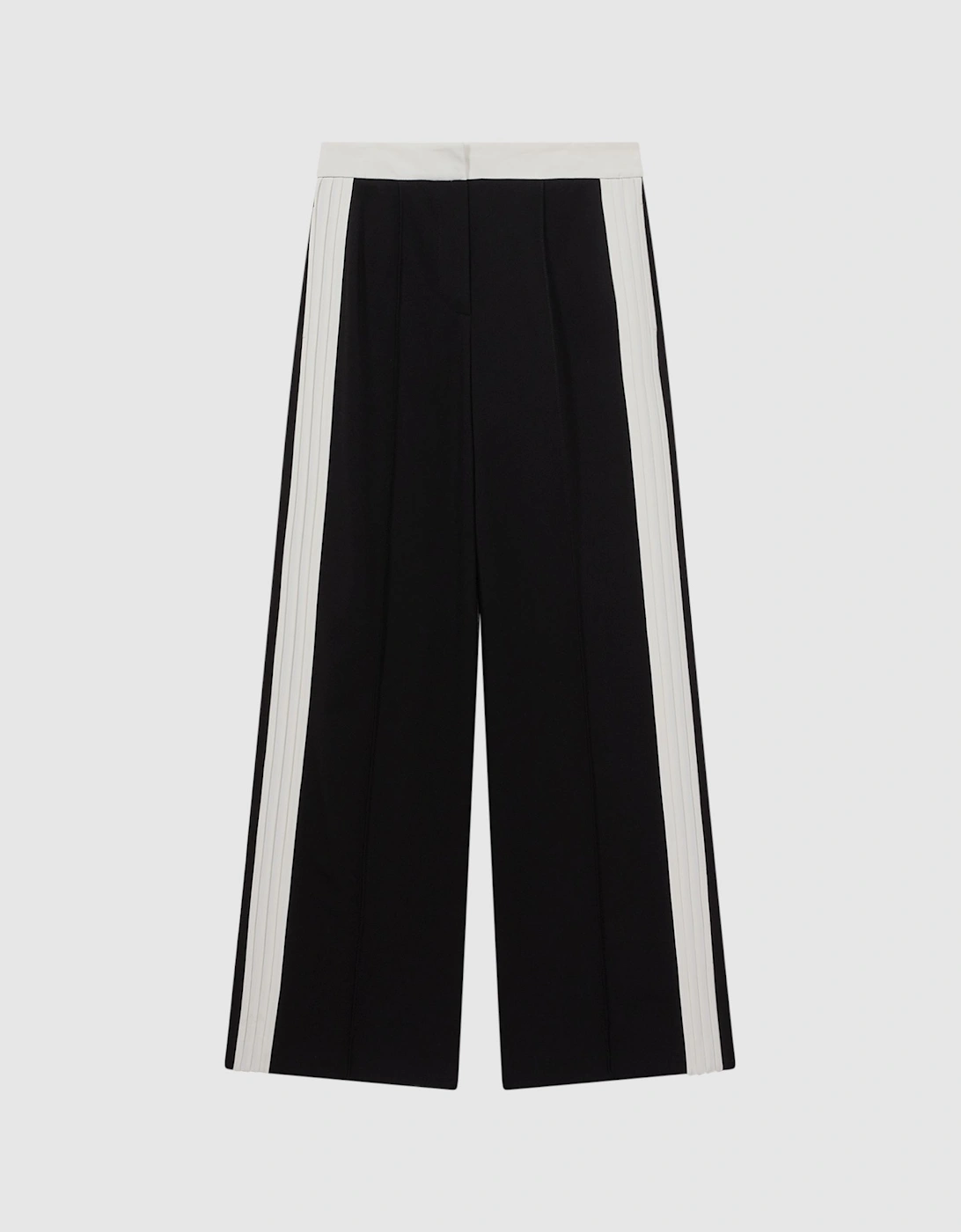 Contrast Waistband Pintuck Trousers, 2 of 1