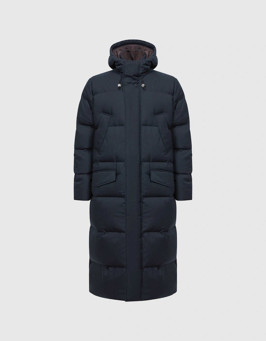 Quilted Long Hooded Coat, 2 of 1