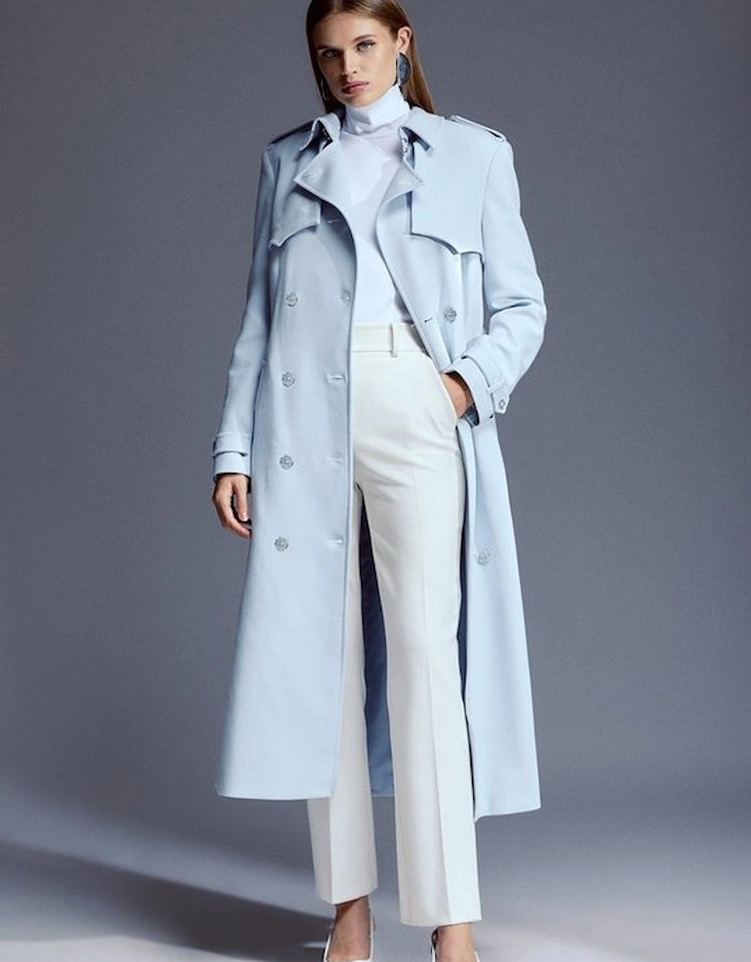 Compact Stretch Belted Trench Coat, 5 of 4